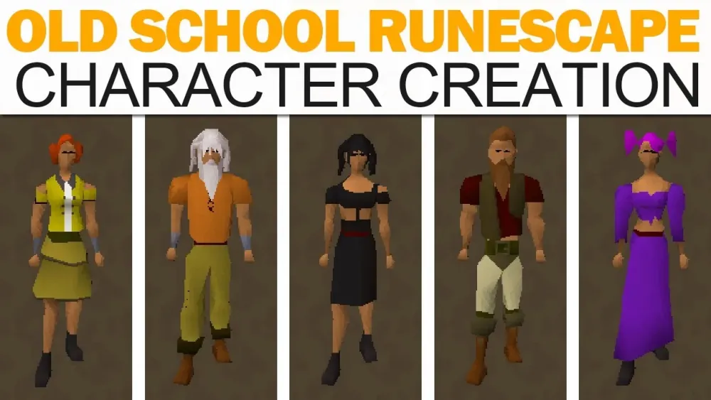 Old School RuneScape  Full Character Creation Male  Female Hair 