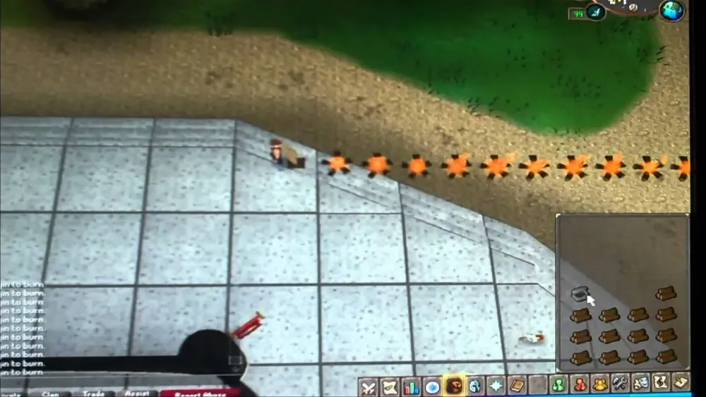 Runescape Firemaking How to burn logs fast  YouTube