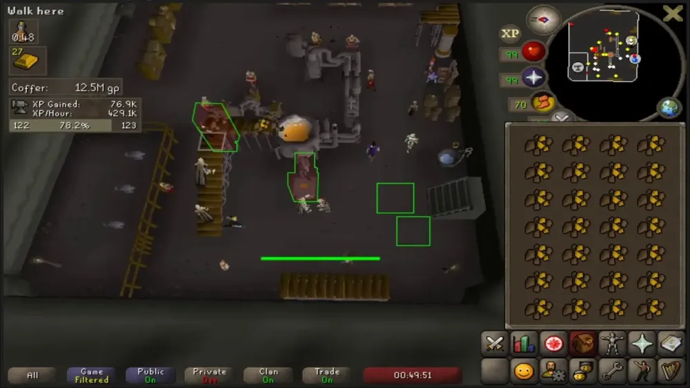 Blast Furnace Gold Ore 425kh 99 smithing  no WMK  YouTube
