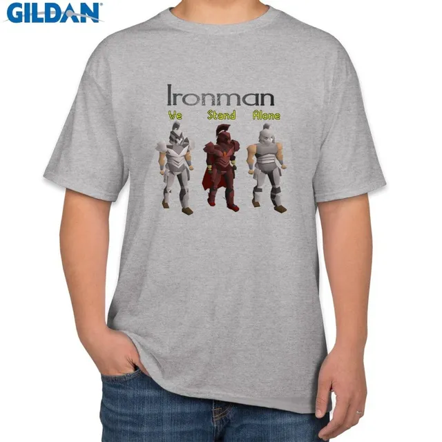 Printing Comfortable Tshirt For Men Crew Neck Runescape Ironman Stand 