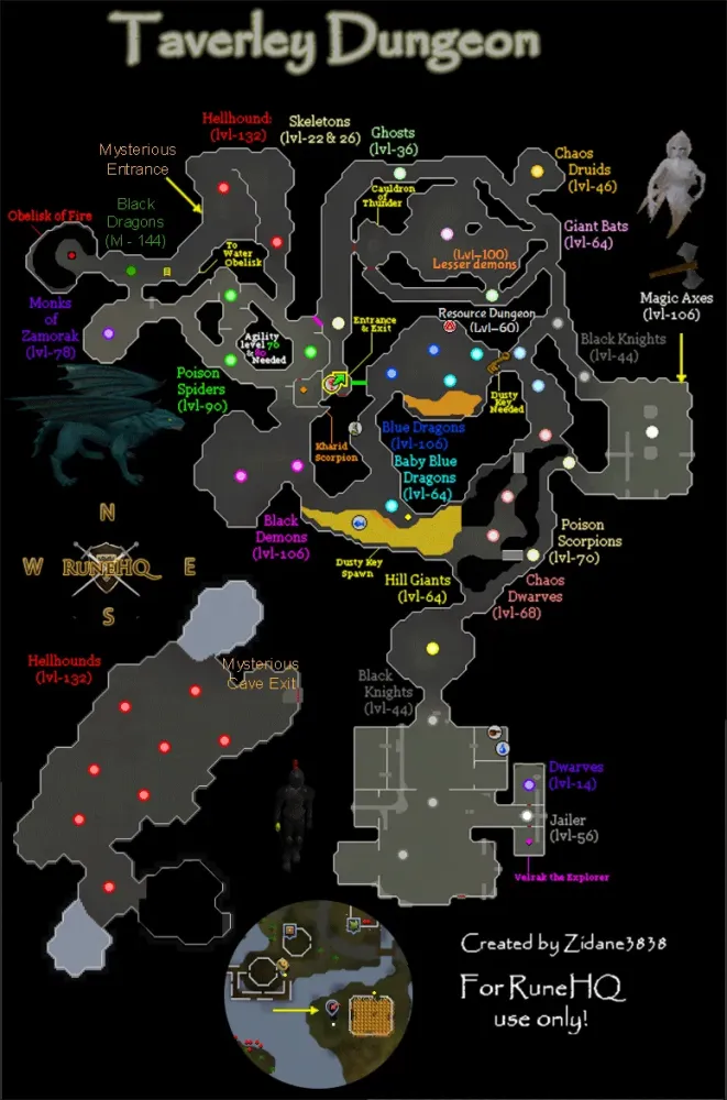 OSRS Black Demon Safe Spot Taverley Dungeon Guide
