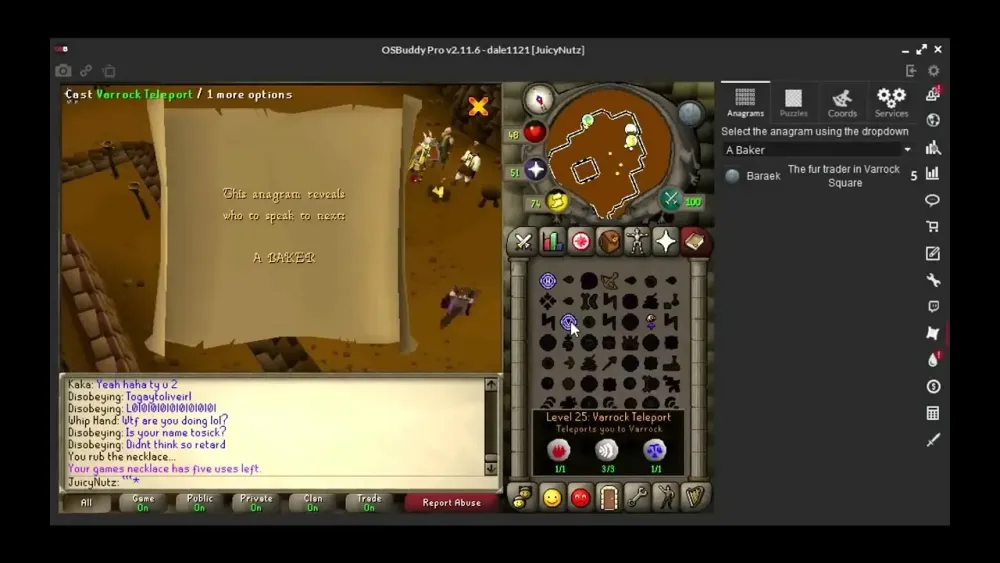 OSRS CLUE ANAGRAM A BAKER CHALLENGE SCROLL MEDIUM  YouTube