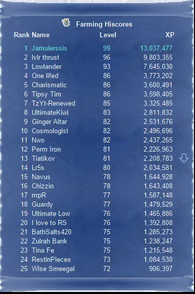 OSRS Ironman Farming Guide 1-99
