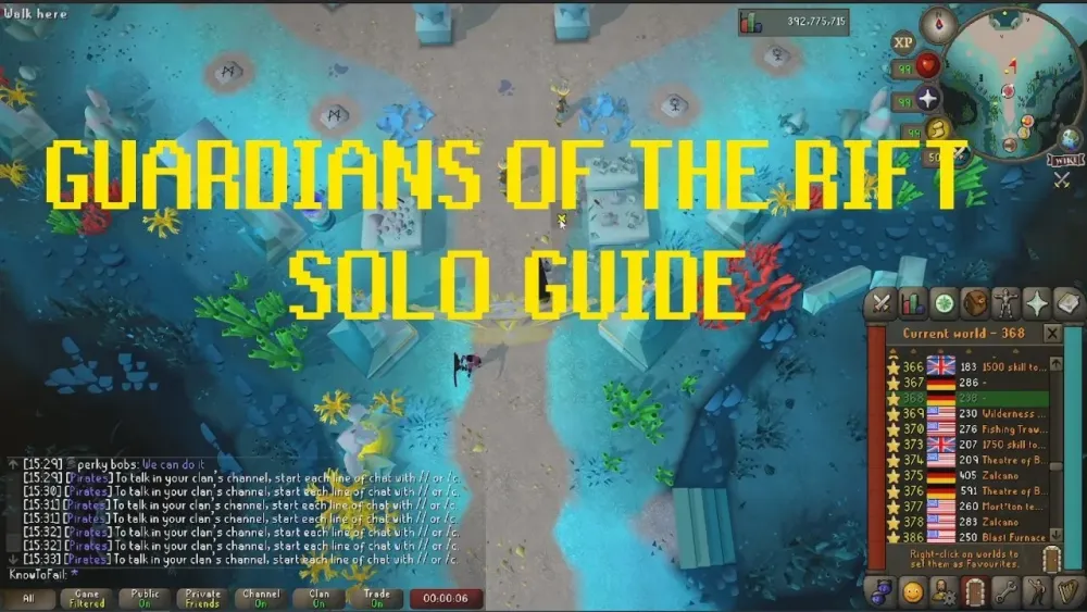 Guardians of the Rift OSRS XP Per Hour Guide