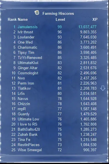 OSRS Ironman Farming Guide 1-99