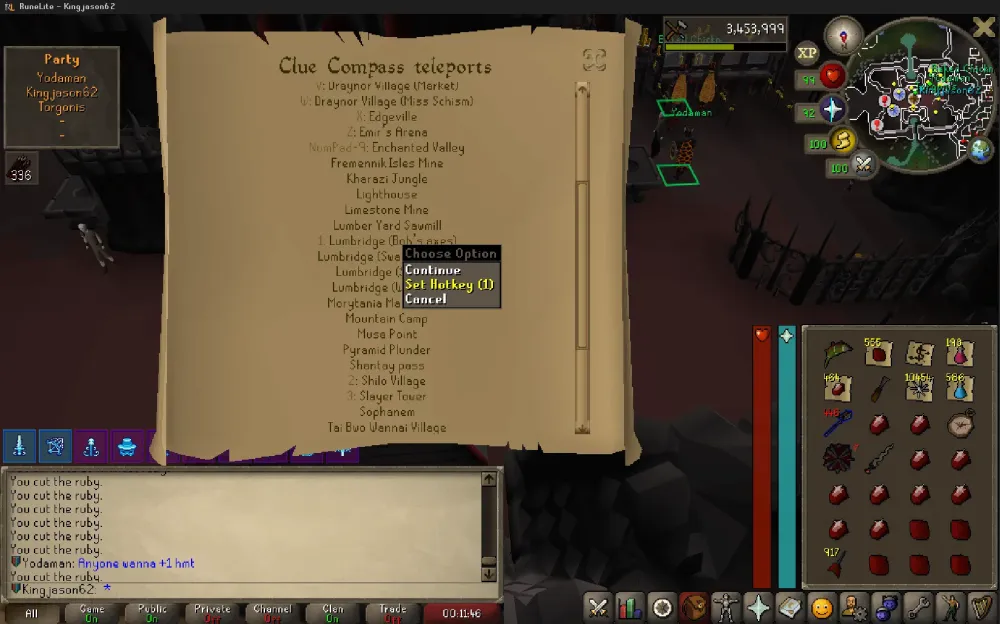 PSA You can set hotkeys to Clue Compass teleports by right clicking 