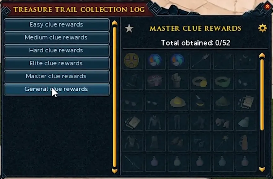 Master Clue Rewards from Year Ahead  rrunescape
