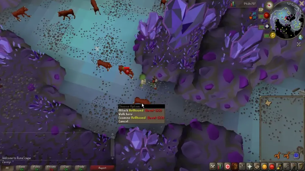 Safe spotting the hellhounds found in The Catacombs of Great Kourend 