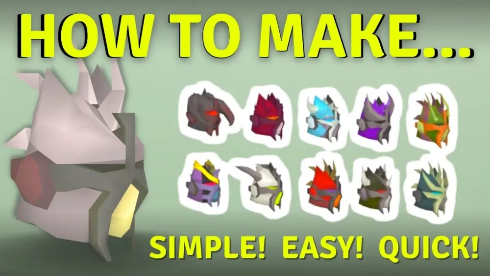 osrs  How To Make A Slayer Helmet  Adding Boss Head  Trim  YouTube