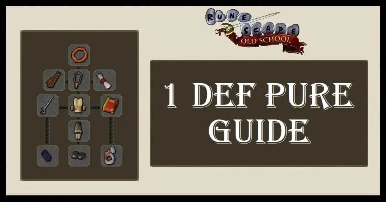 OSRS 1 Defence Pure Guide  Quest  Item Reqs