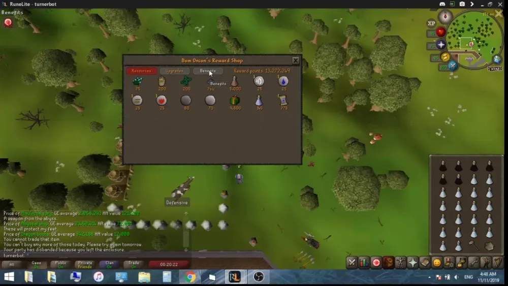 OSRS Nightmare Zone XP Per Hour Guide
