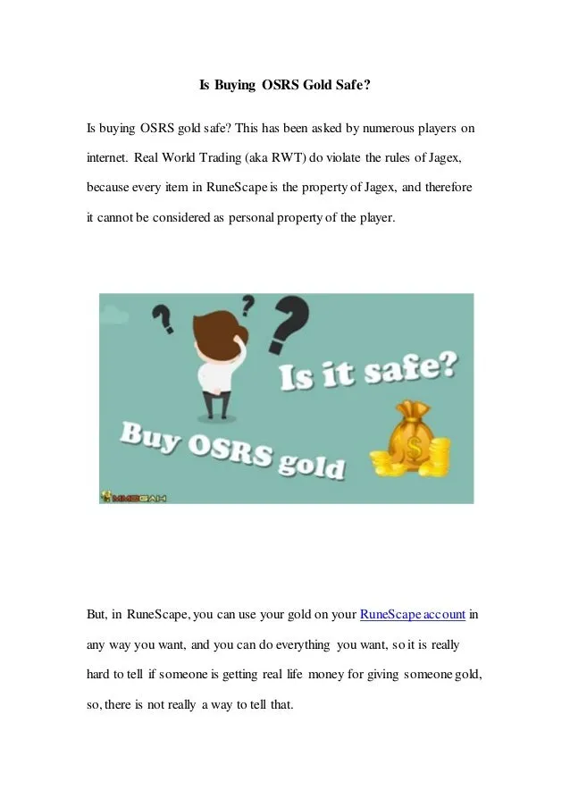How Safe Is Buying OSRS Gold A Comprehensive Guide for Players