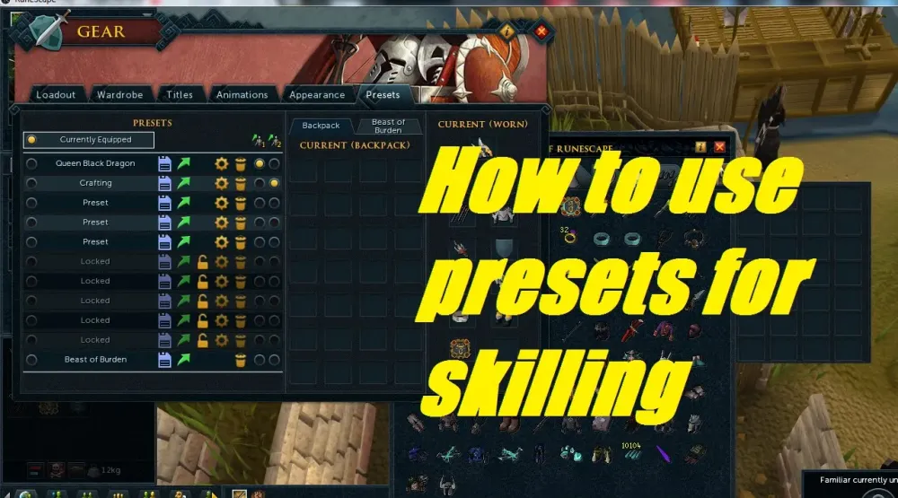 Runescape  How to optimize bankstand skilling with presets  YouTube