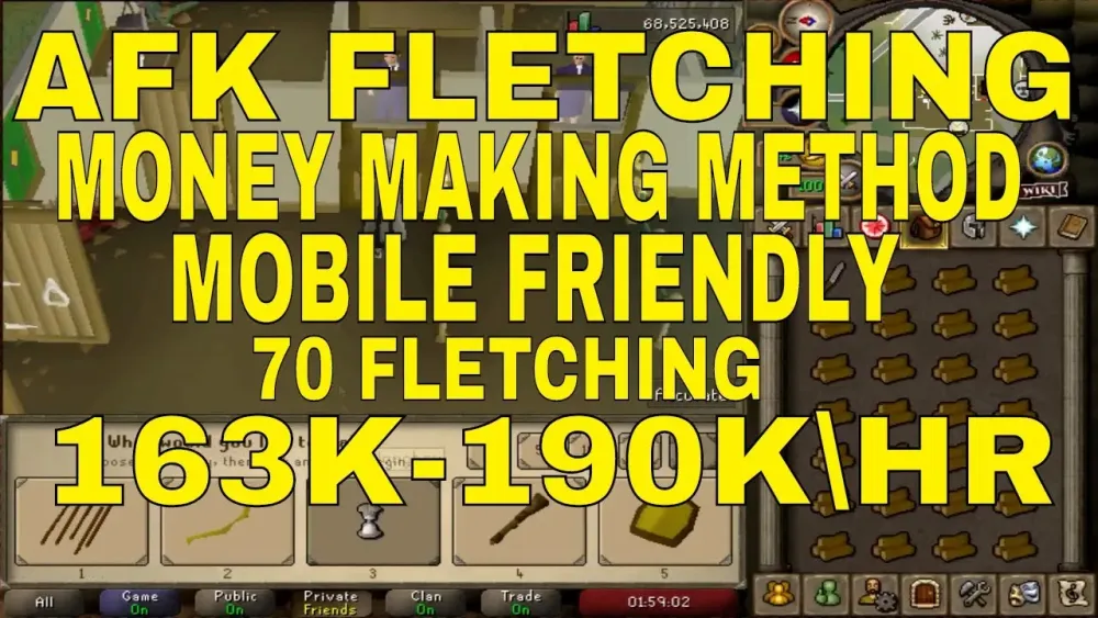 OSRS P2P AFK FLETCHING MONEY MAKING METHOD MOBILE FRIENDLY  YouTube