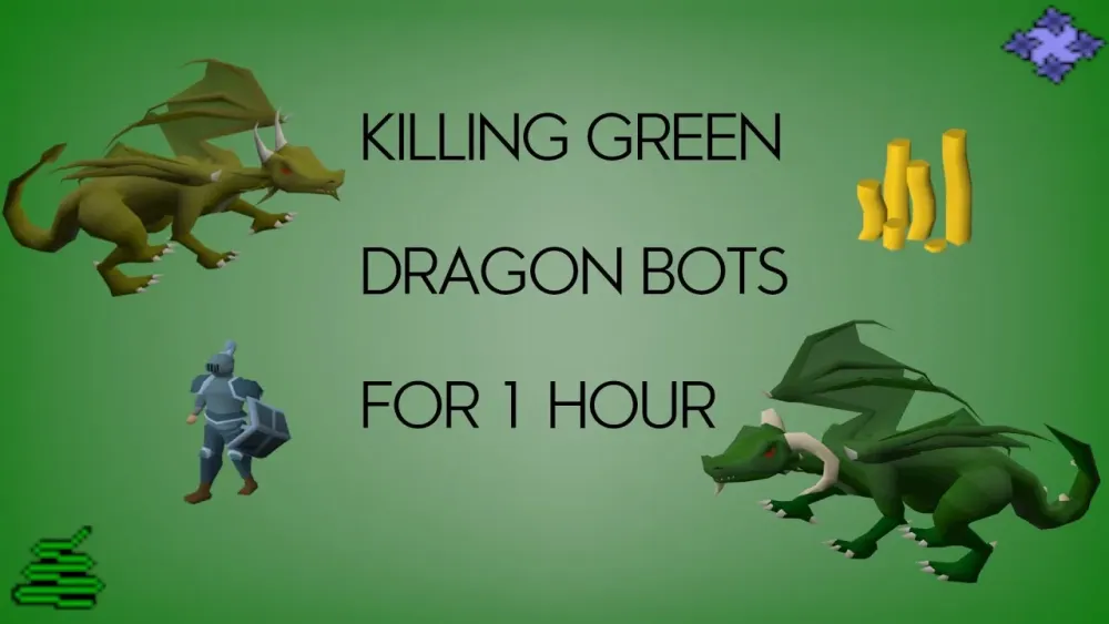 Killing Green Dragon Bots for 1 Hour  OSRS Money Making   YouTube