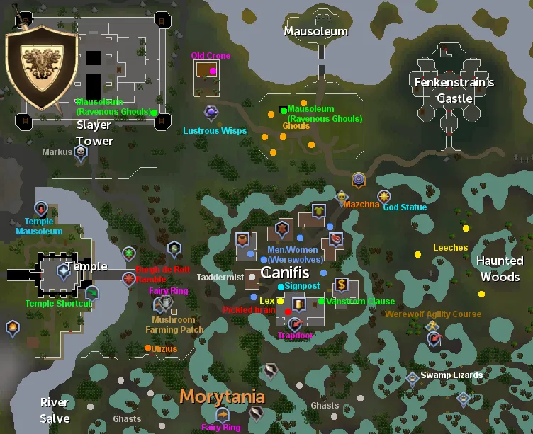 Canifis Map  RuneScape Guide  RuneHQ
