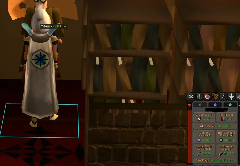 Got Quest Cape at 92 Combat and with only 28 days played not bad 