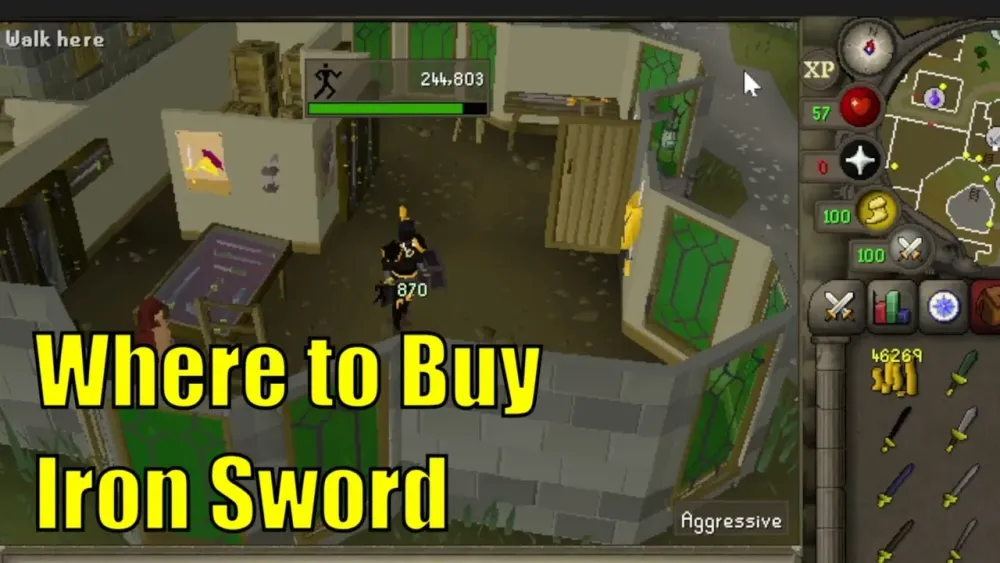 Where to Buy an Iron Sword in OSRS Shop Location  YouTube