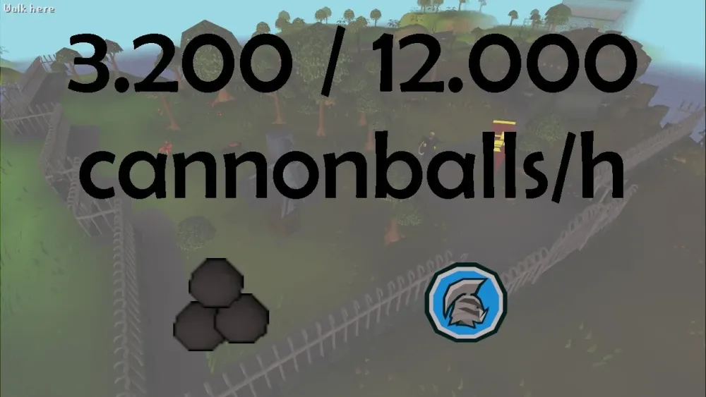 OSRS Obtaining cannonballs on an ironman 3200  12000 per hour 