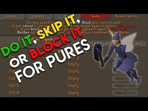 OSRS Nieve Block List for Efficient Slayer Training