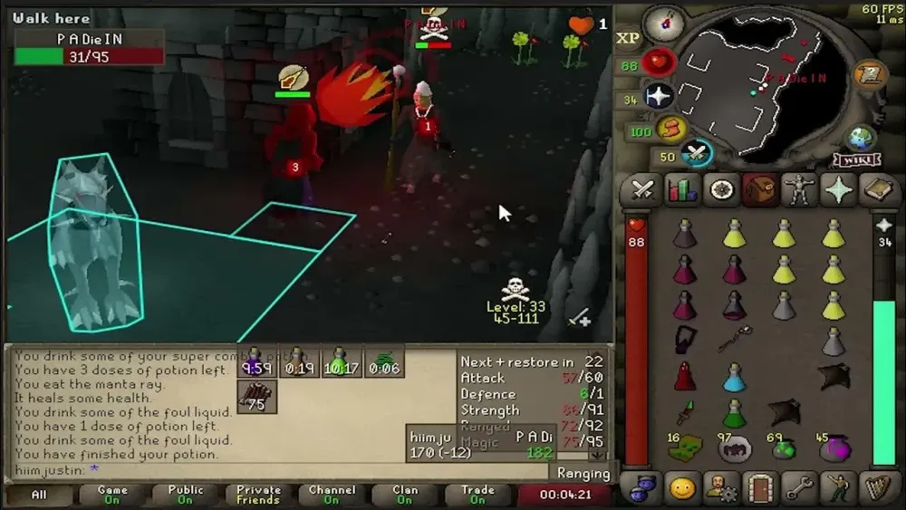 OSRS 60 Attack Pure Rev Caves  Clip dump  YouTube