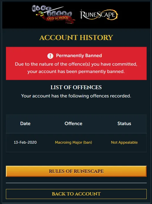 OSRS Account Banned for Macroing What You Need to Know and How to Respond