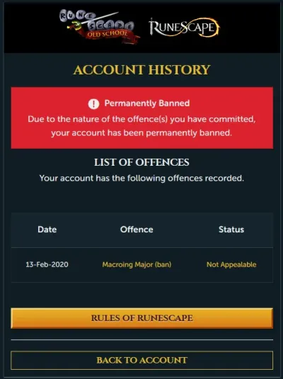 OSRS Account Banned for Macroing What You Need to Know and How to Respond
