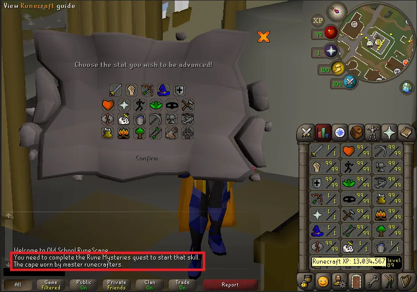 Osrs Quest Xp Lamps  Oldschool Runescape Osrs Lvl 1 99 Runecrafting 