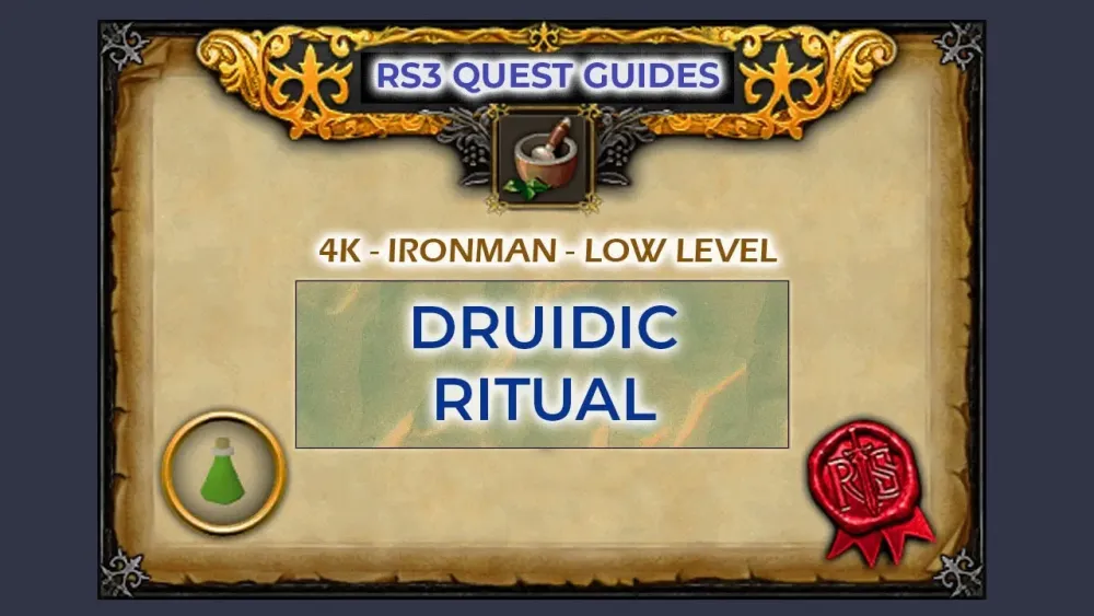 RS3 Druidic Ritual Quest Guide  4k  Ironman  Low Level  YouTube