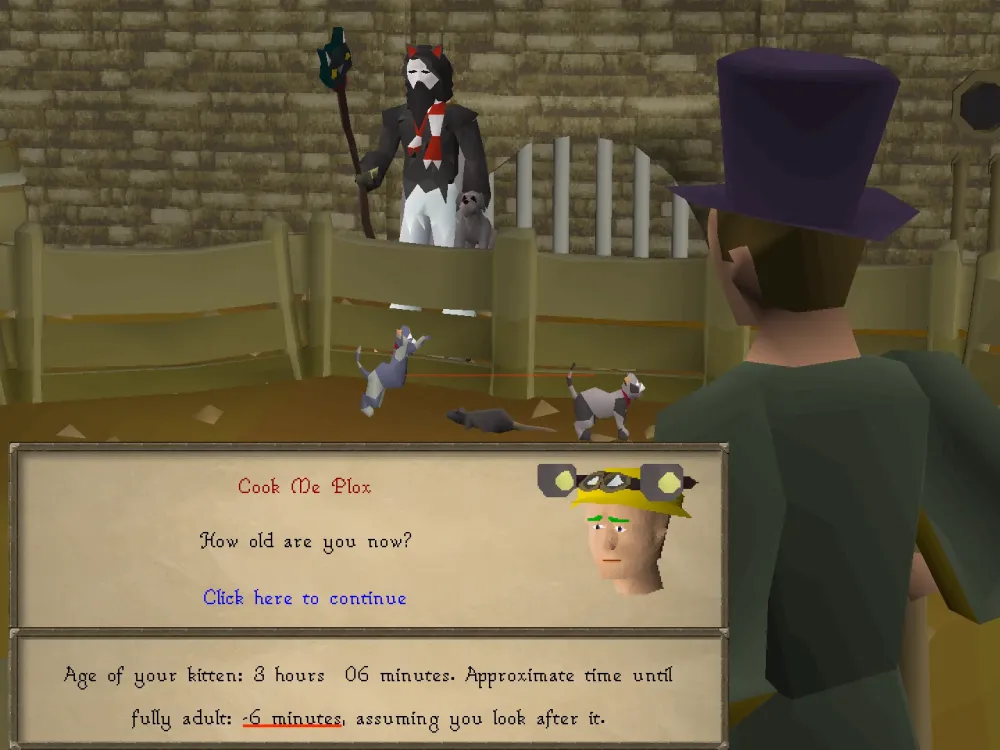 OSRS FUN FACT 2 Theres a secret mechanic that grows your kitten by 