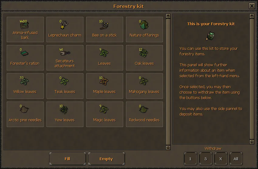 OSRS Forestry EXP Rates Guide