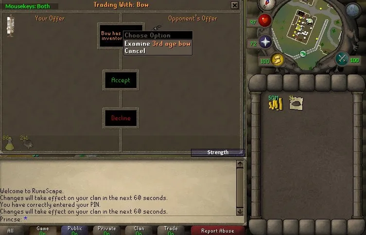 Met the guy with the only 3rd age bow in OSRS  r2007scape