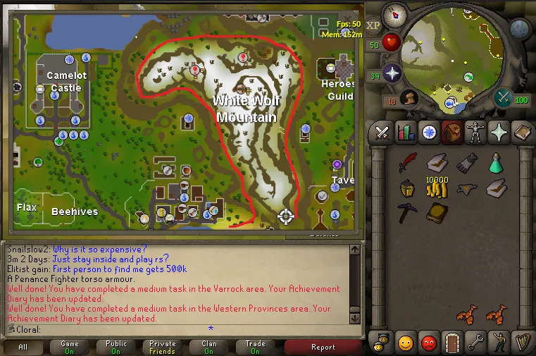 Safest Way Across White Wolf Mountain in OSRS