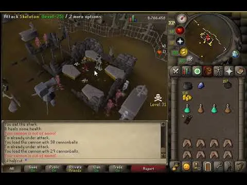 OSRS Wilderness Slayer Ankou Safespotting with Cannon  YouTube