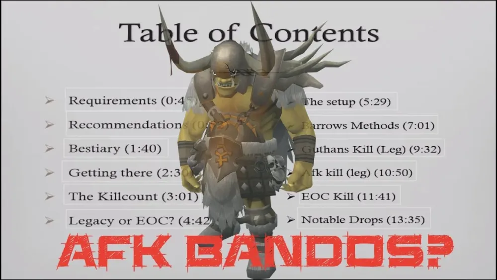 Low Level Bandos General Graardor Solo Guide for EOC and Legacy 