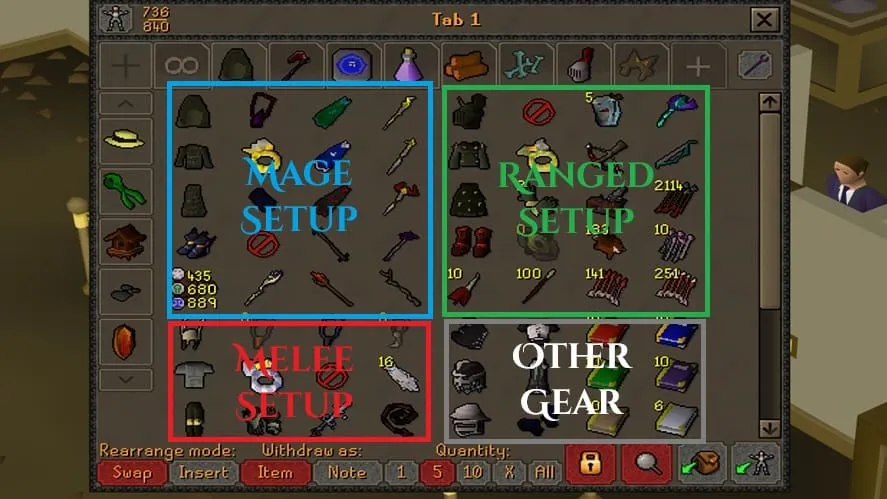 Old School RuneScape OSRS  How to Organize Bank  Gamer Empire