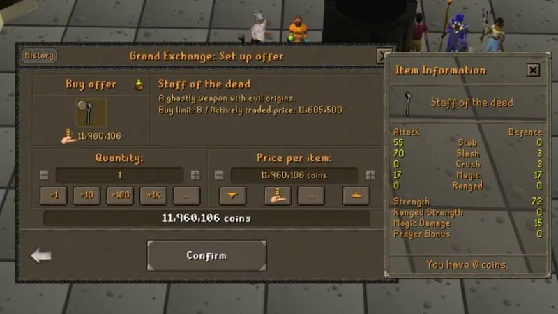 OSRS Best Weapon to Train Defence