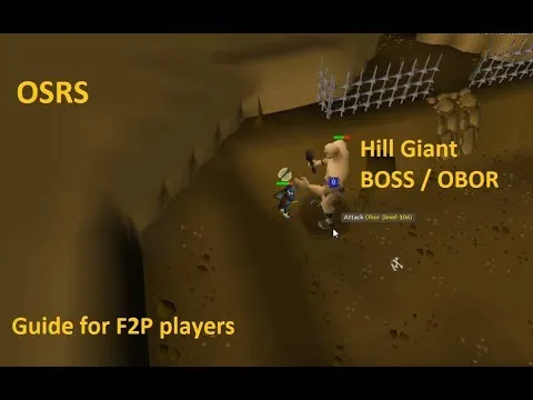 How to Slay Hill Giant BOSS  Obor OSRS guide for F2P players  YouTube