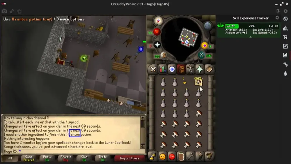 OSRS Herblore training Herb to Unf to Final 1600h  YouTube