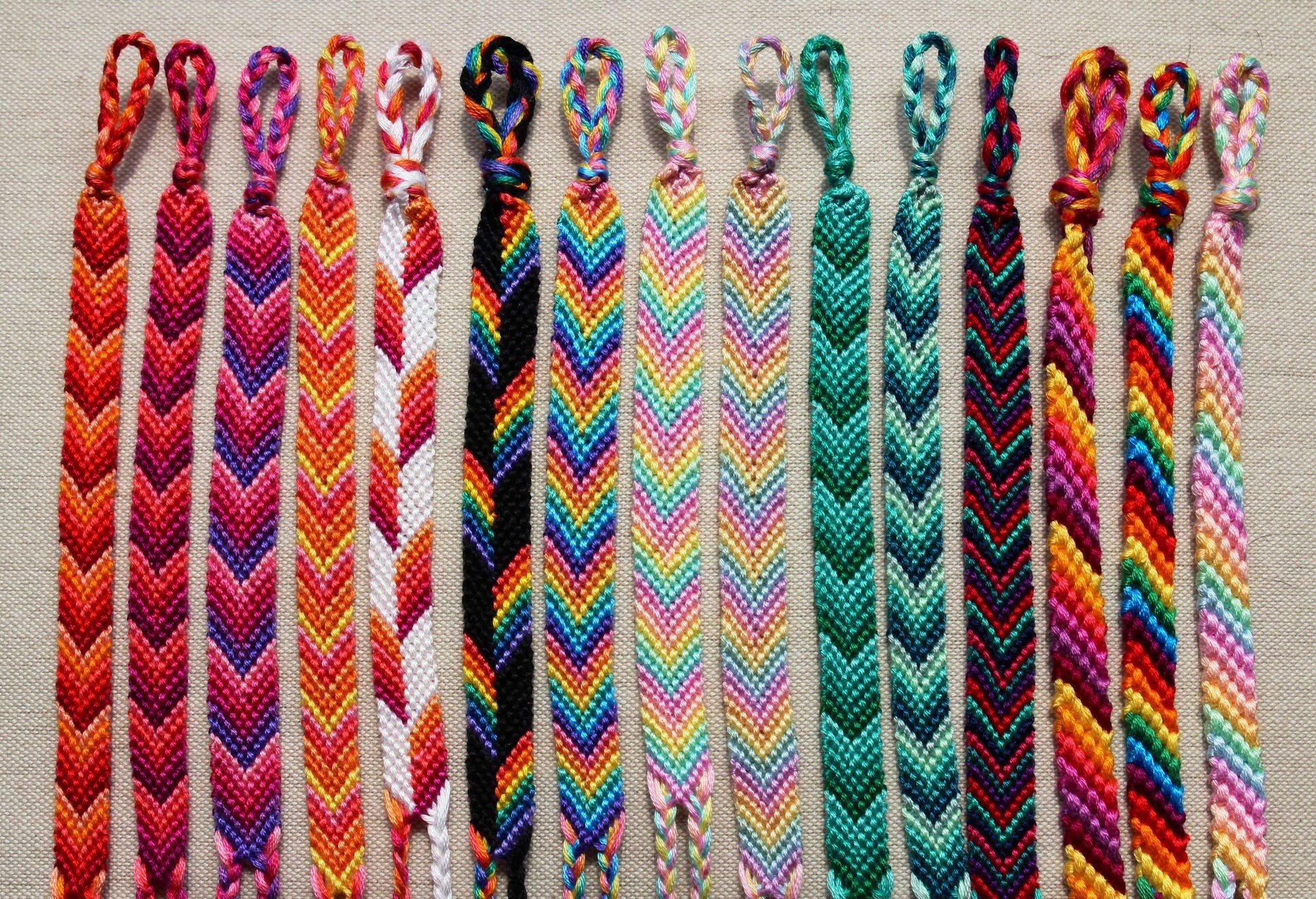 Chevron Friendship Bracelet  Etsy  Yarn bracelets Diy bracelets yarn 