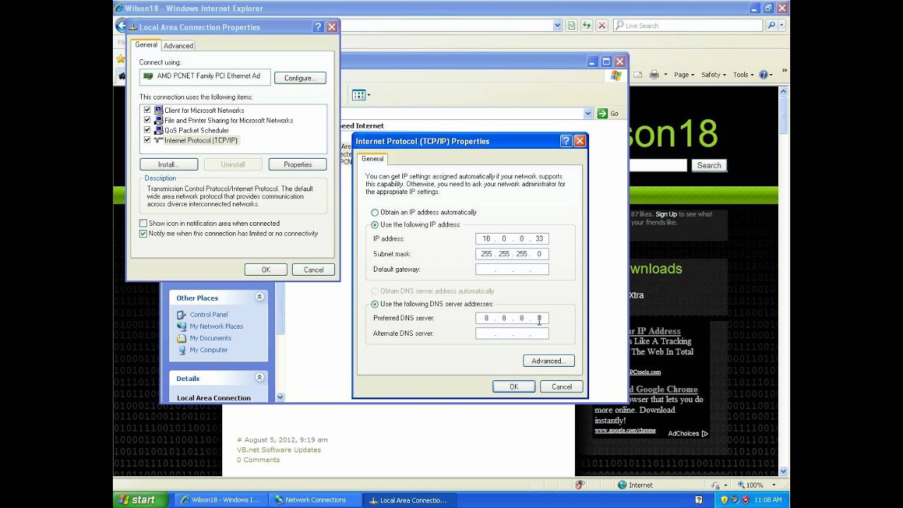 How to Change IP Address on Windows XP  YouTube