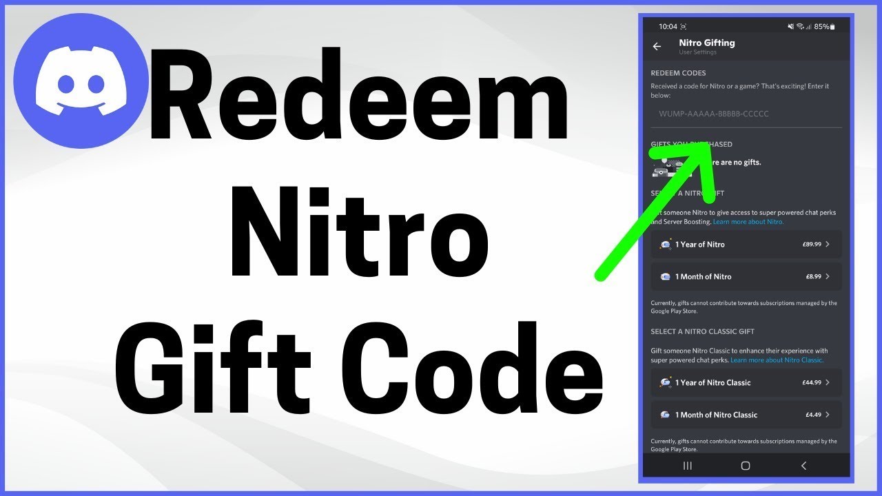 How to Redeem Nitro Gift Codes on Discord  YouTube