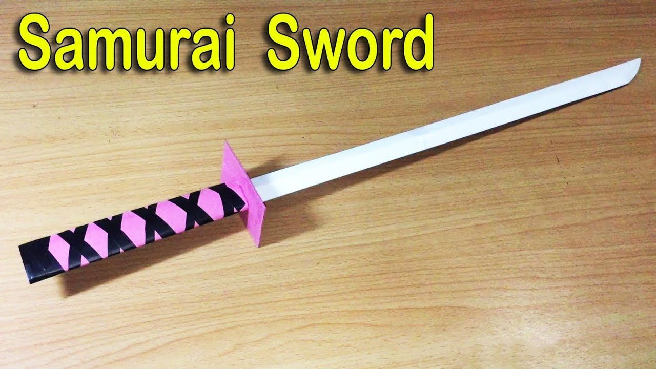 How to make a Paper Ninja Samurai Sword For Kids Play  Life Hack DIY 