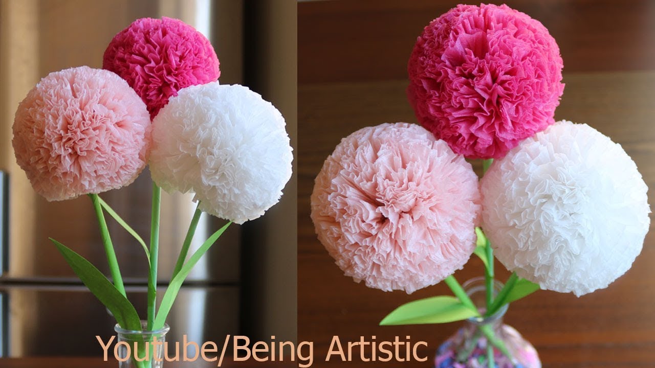 Tissue Paper Flower-Making Guide with Detailed Steps