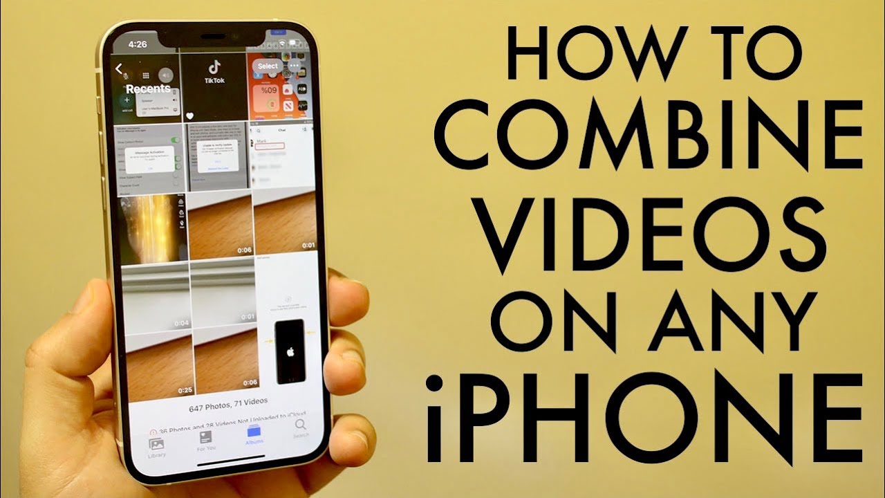 How To Combine Videos On ANY iPhone 2021  YouTube