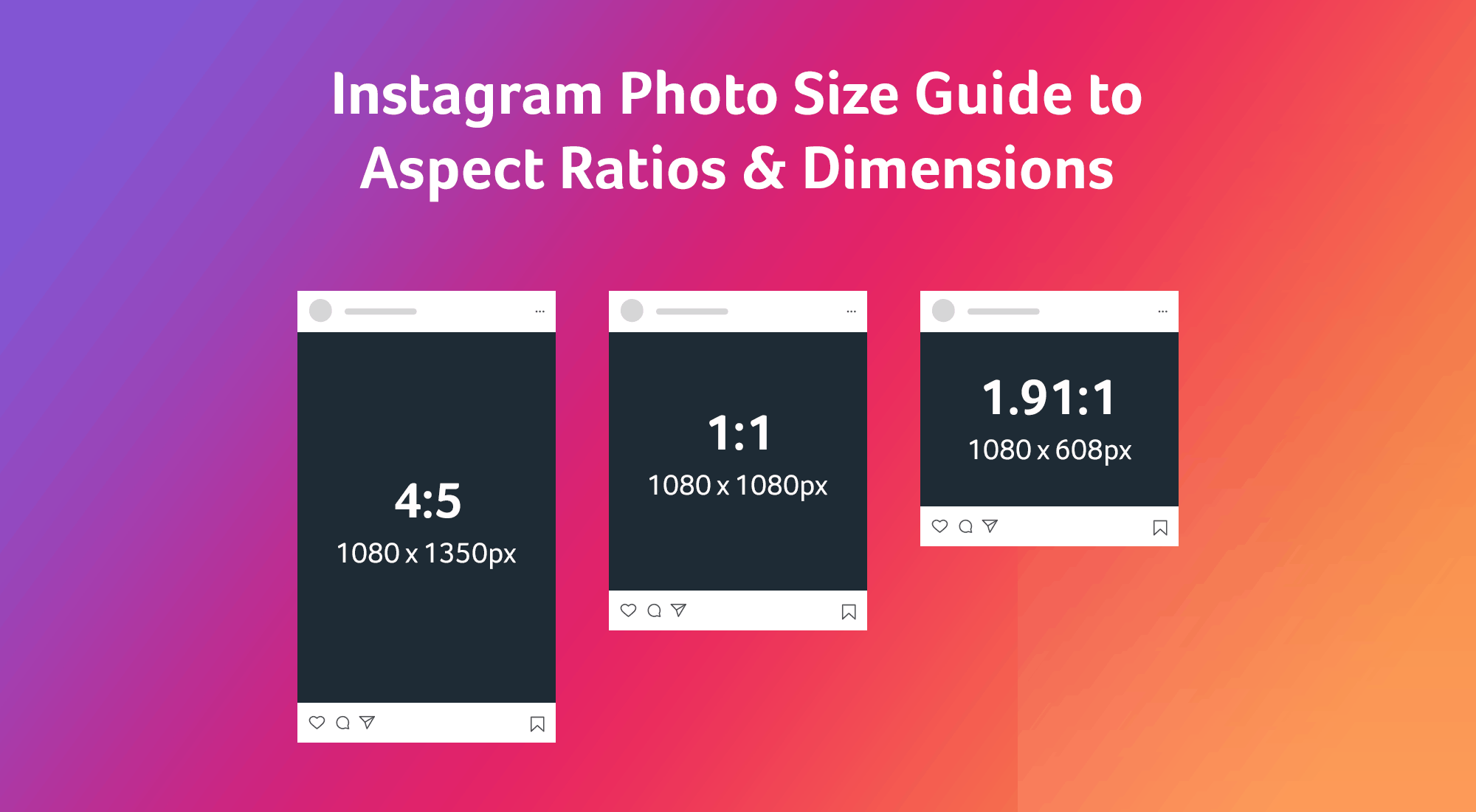 Instagram Photo Size Guide to Aspect Ratios And Dimensions