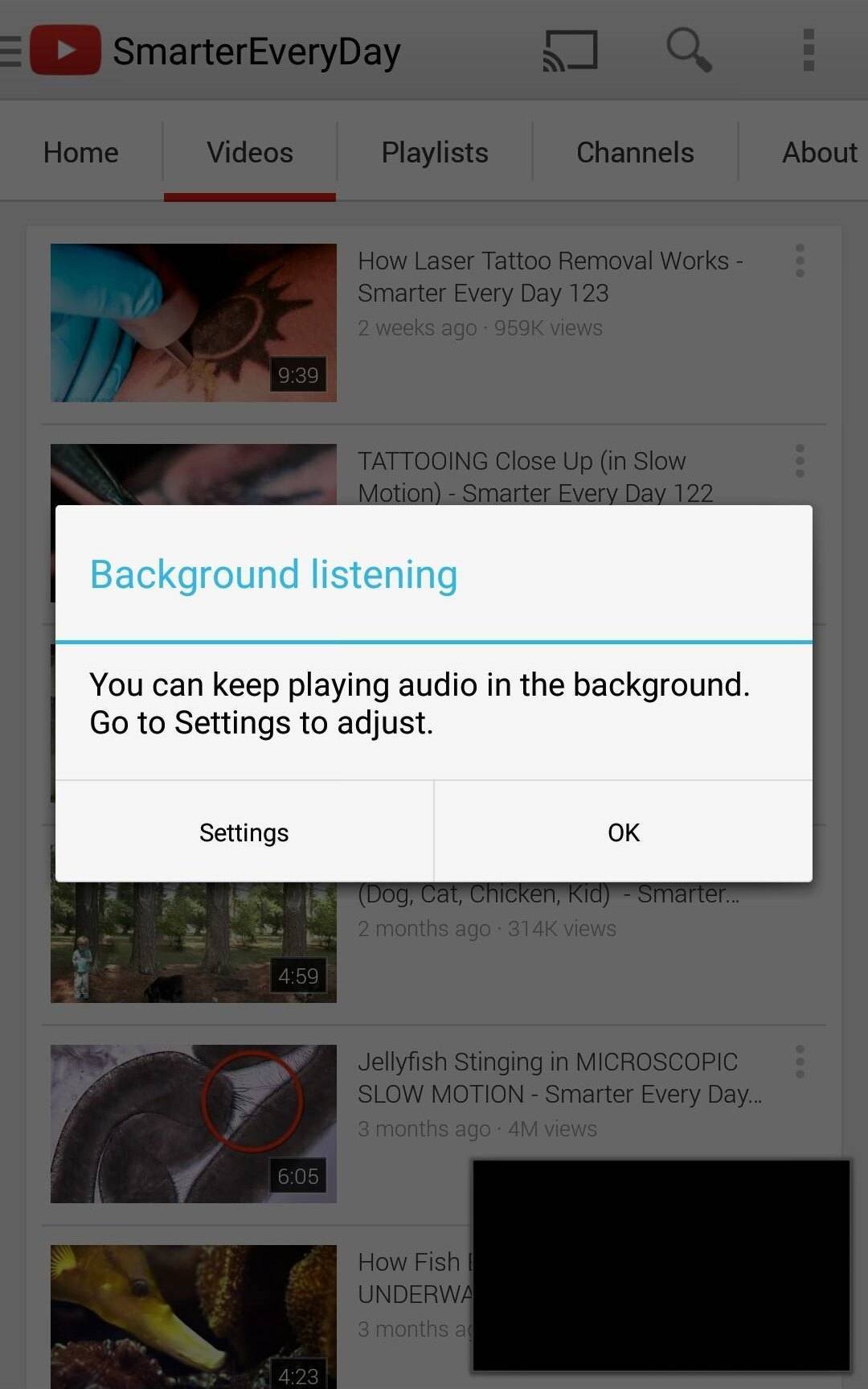 Background playback in YouTube now available to some All Access users