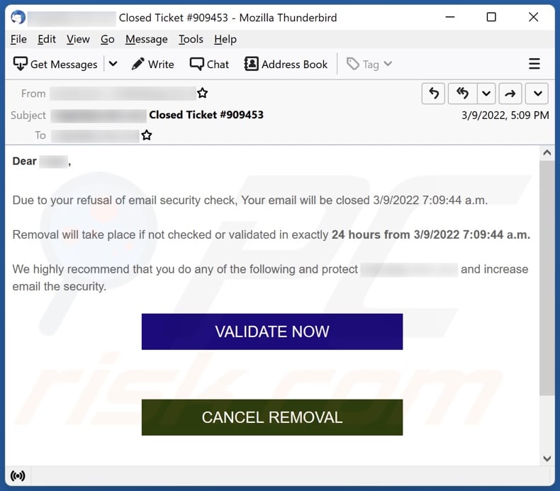 Validate Now Email Scam  Removal and recovery steps updated