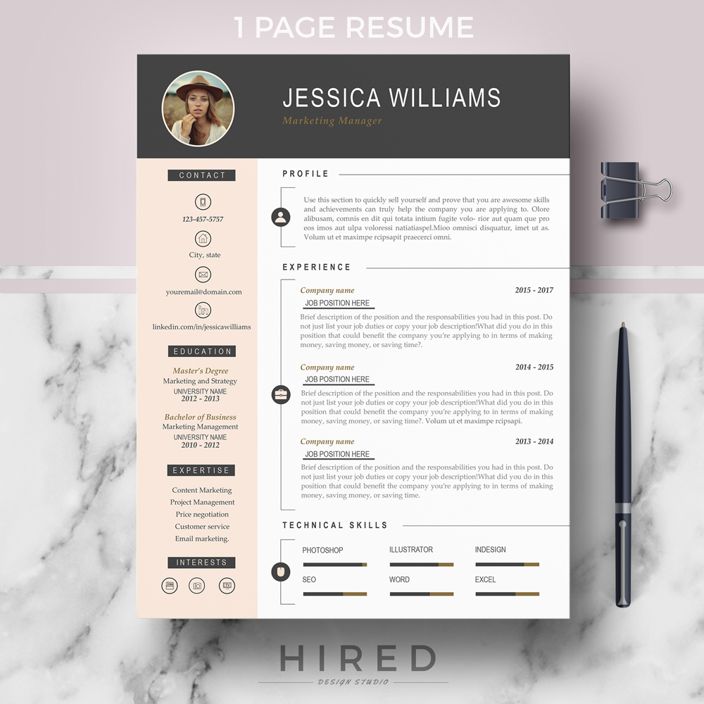 Free Modern Resume Template On Behance  Riset