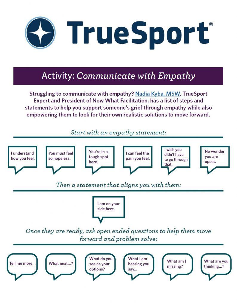 How to Communicate with Empathy  TrueSport